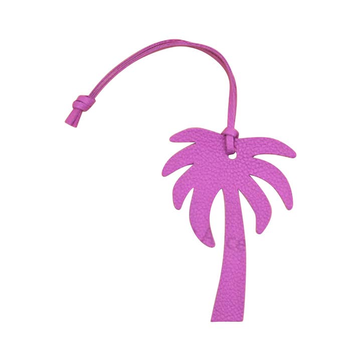 Palm Tree Bag Charm - Hot Pink