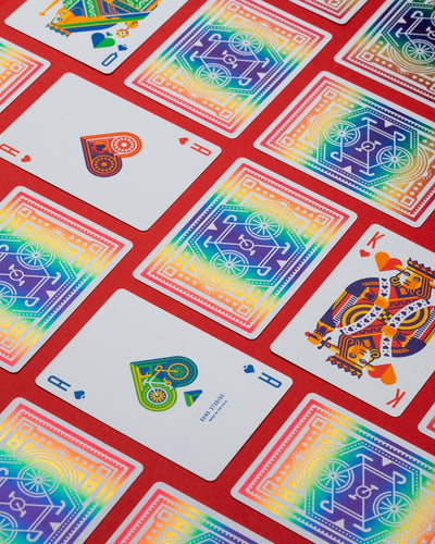 Dkng Rainbow Wheels Playing Cards