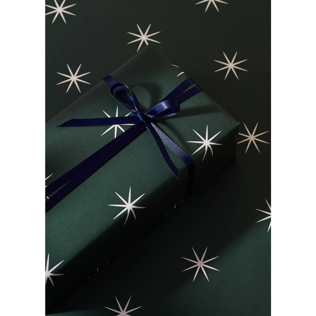 Nutcracker & Stripe Stars Double Sided Wrapping Paper