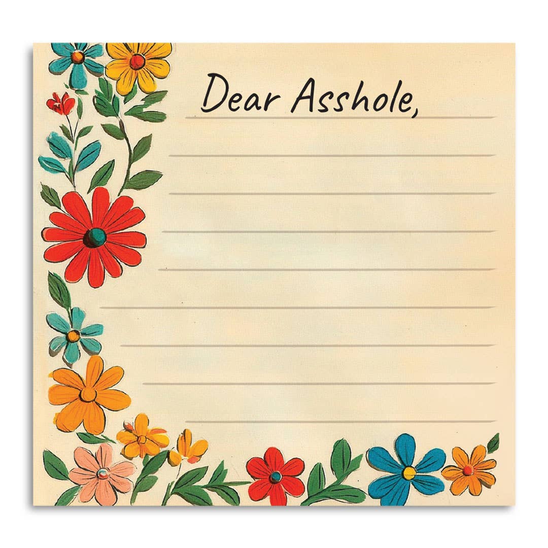 Dear Asshole Sticky Note Pad - Just Fabulous Palm Springs