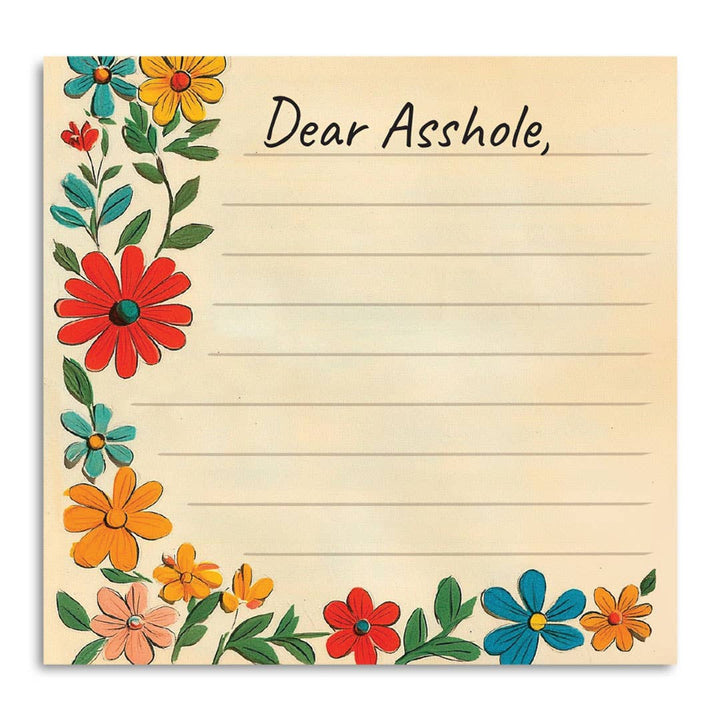 Dear Asshole Sticky Note Pad - Just Fabulous Palm Springs