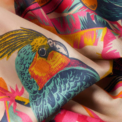 Tropical Paradise Cotton Scarf - Pink
