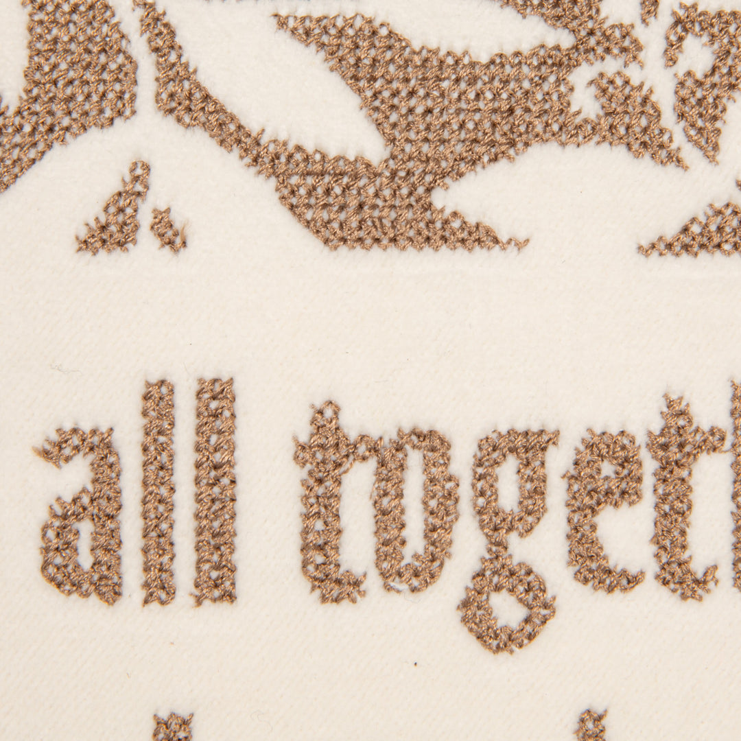 I've Got It All Together Cotton Velvet Embroidered Lumbar Pillow