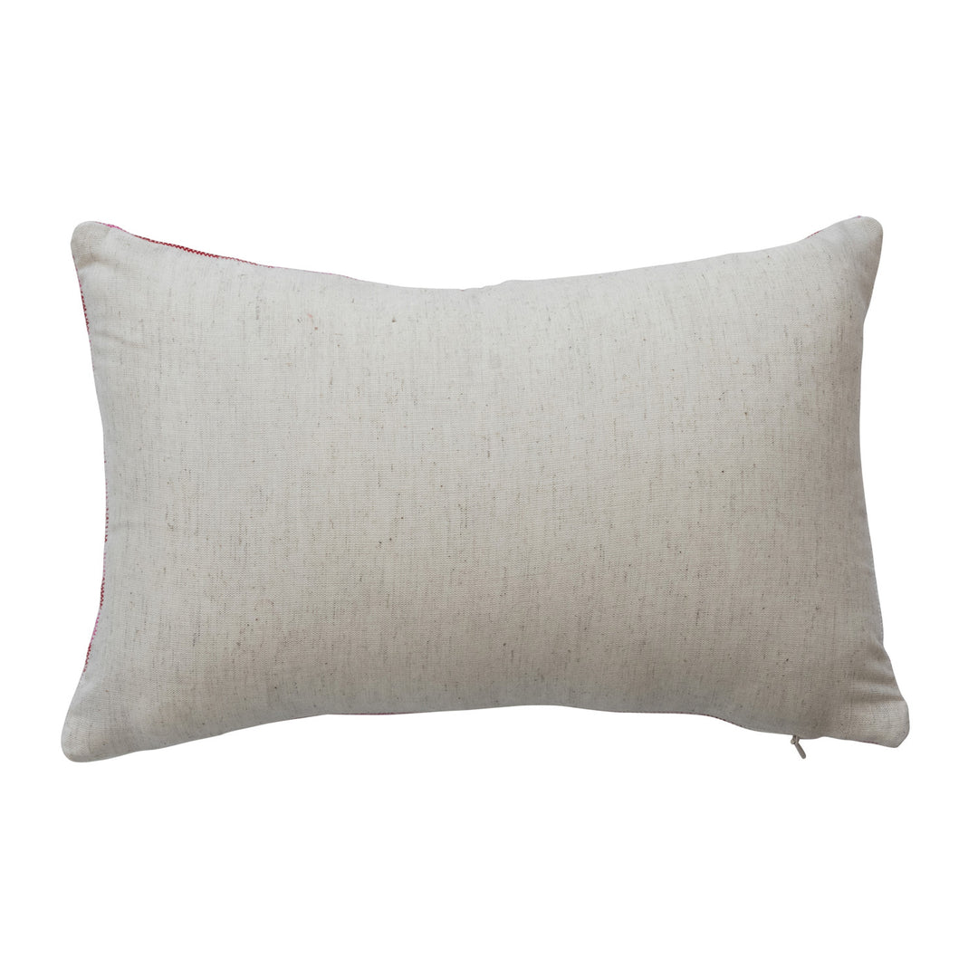 "Not My Circus" Cotton Velvet Embroidered Lumbar Pillow