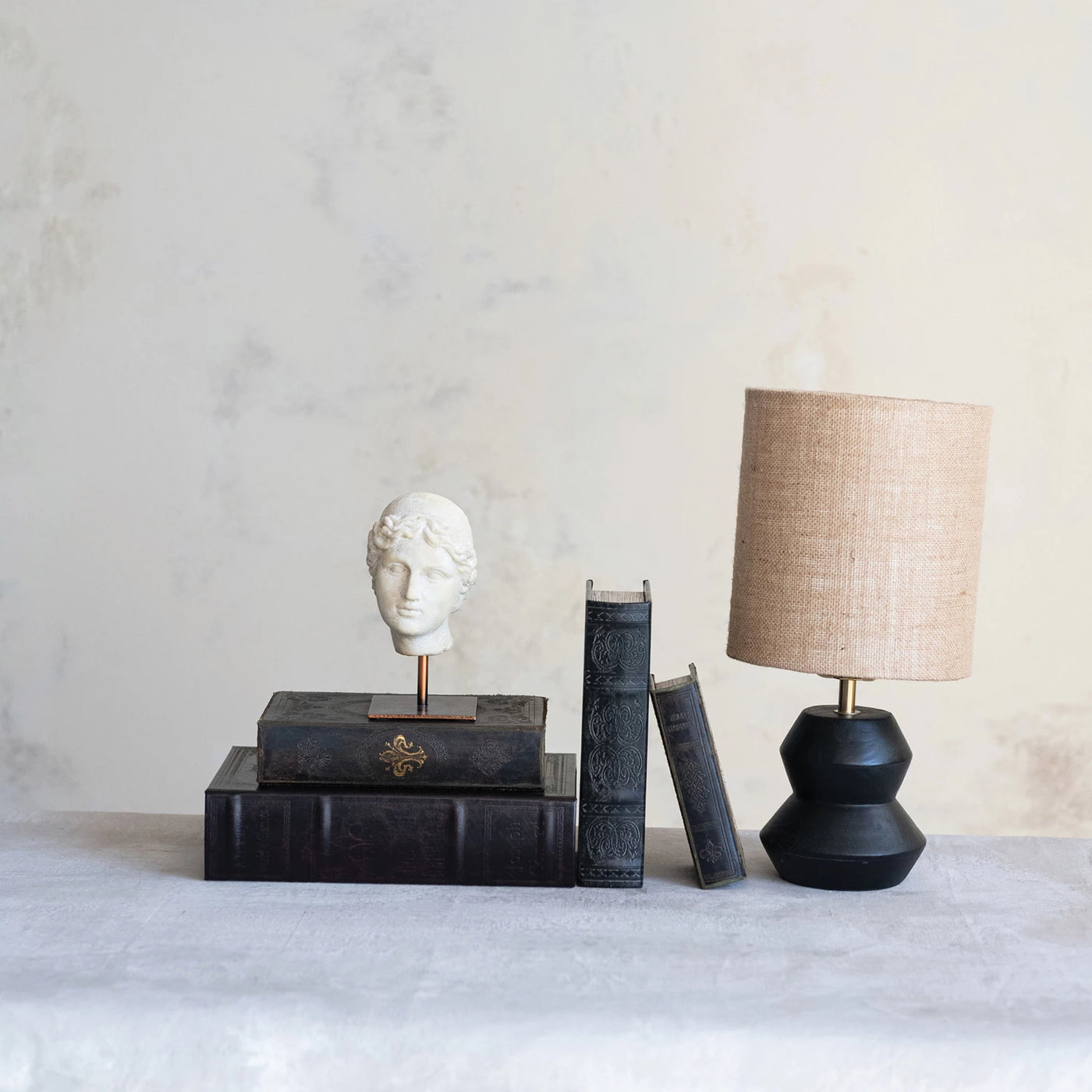 Bust Sculpture With Metal Stand