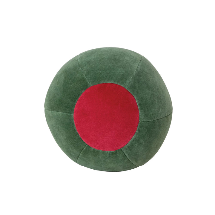 Cotton Velvet Olive Shaped Pillow