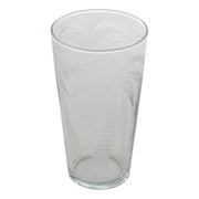 Etched Palm Trees Drinking Glass - 12 Oz