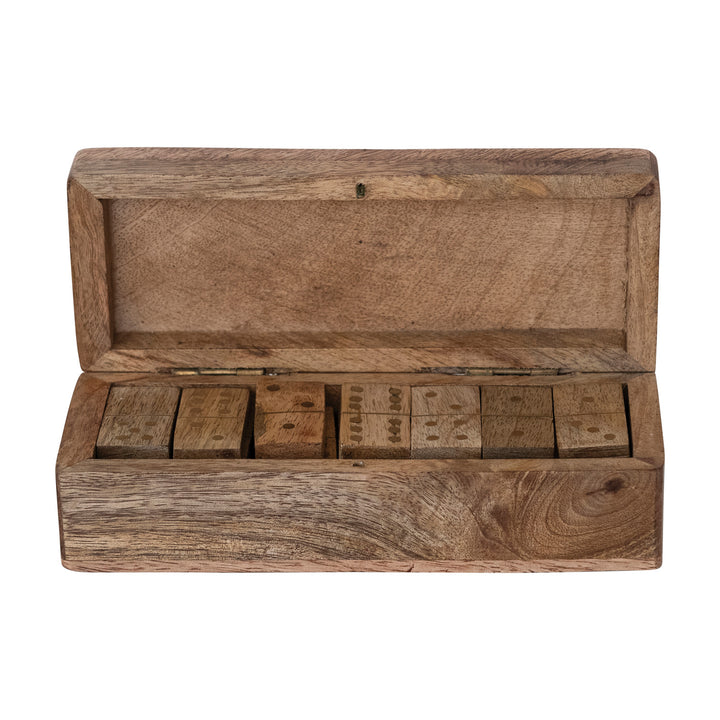 Handmade Dominos Set In Mango Wood Box