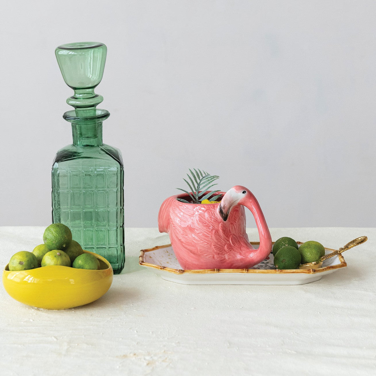 Hand Painted Flamingo Shaped Mug