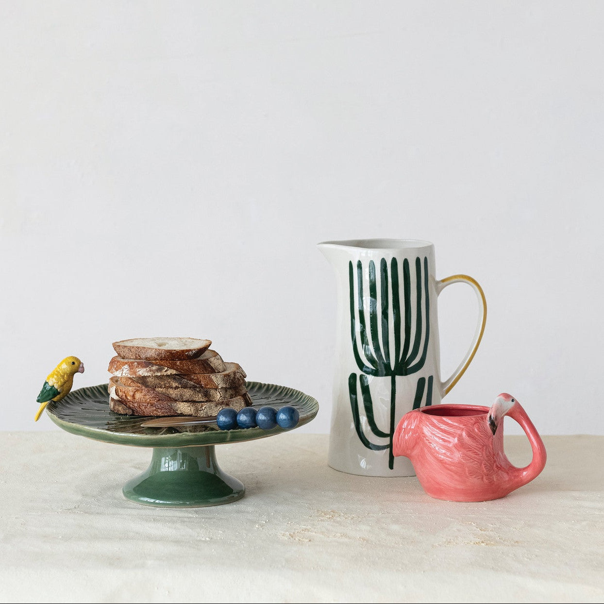 Hand Painted Flamingo Shaped Mug