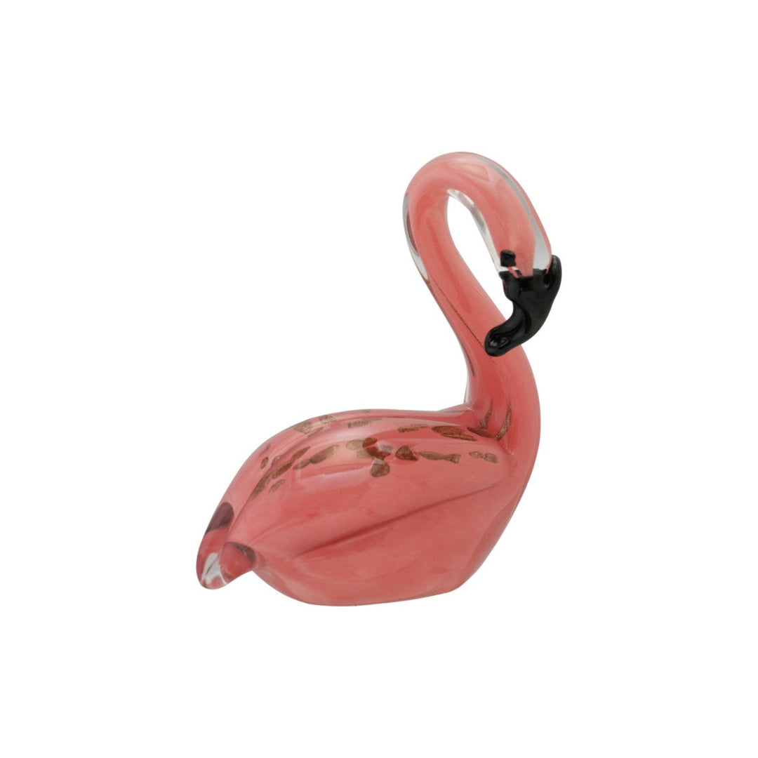 Hand-Blown Glass Flamingo
