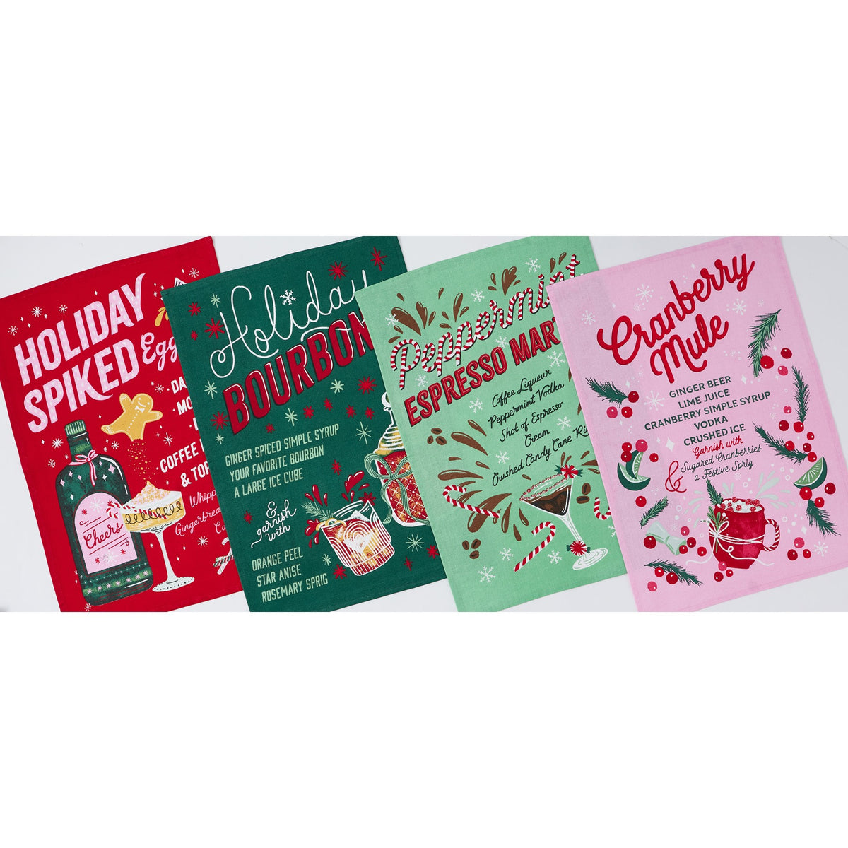 Peppermint Espresso Martini Printed Floursack Dishtowel