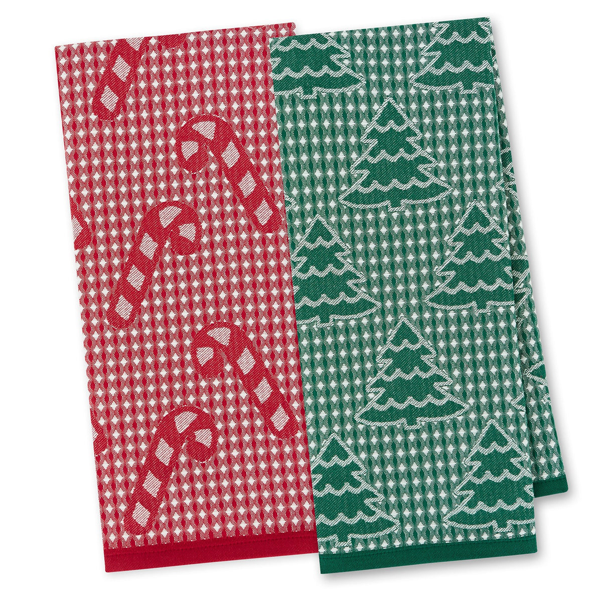 Christmas Waffle Jacquard Dishtowels MX DZ