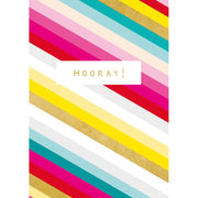 Hooray Stripes Congratulations Card