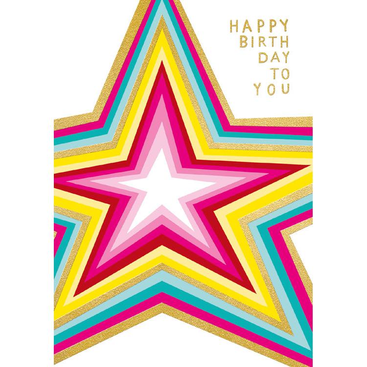 Star Beam Birthday Card