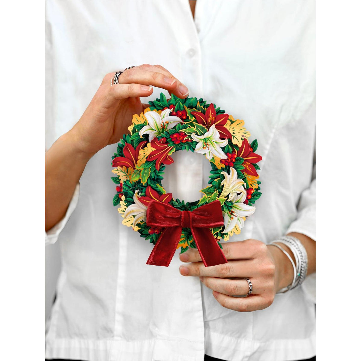 Mini Winter Joy Wreath Pop Up Card