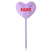 Purple Love You Fuzzy Heart Pen - Just Fabulous Palm Springs