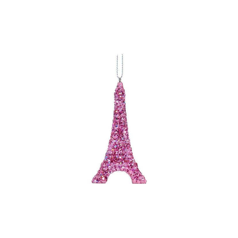 Bedazzled Eiffel Tower Ornament - Pink