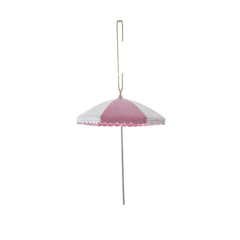 Palm Beach Umbrella Ornament - Pink