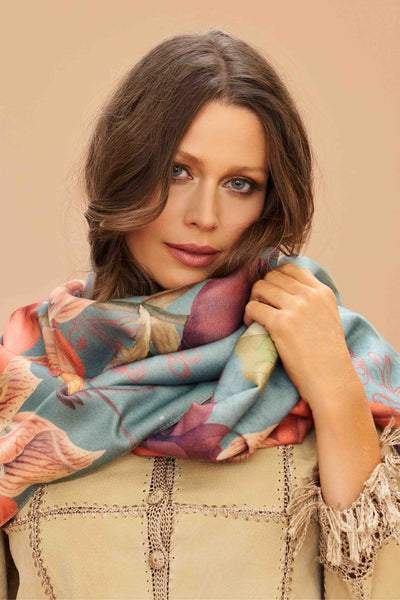 Hummingbird At Dusk Luxury Print Scarf