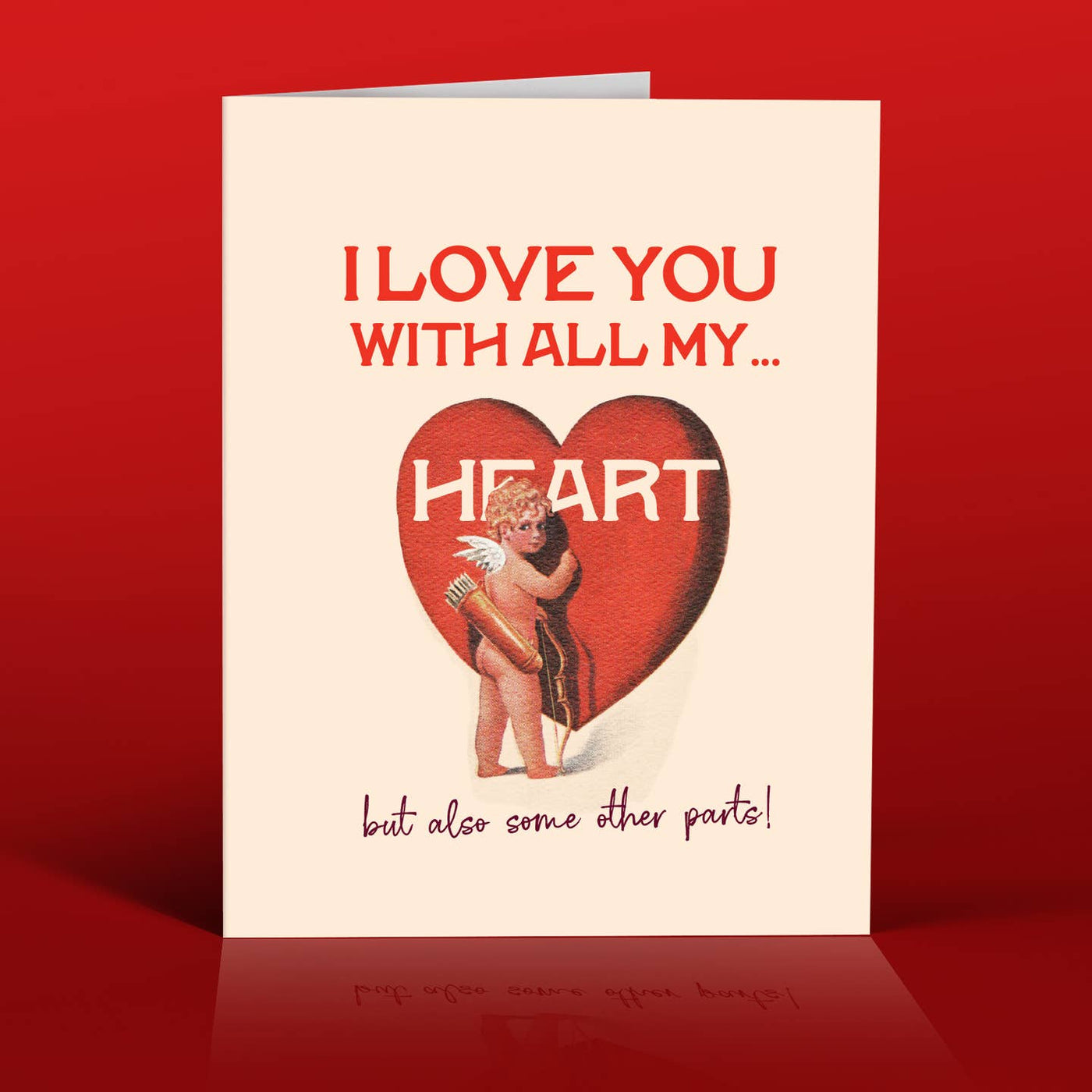 Cupid Heart Greeting Card