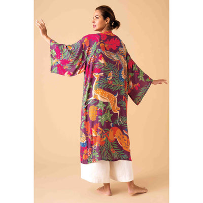 Winter Wonderland Kimono Gown - Damson Mix