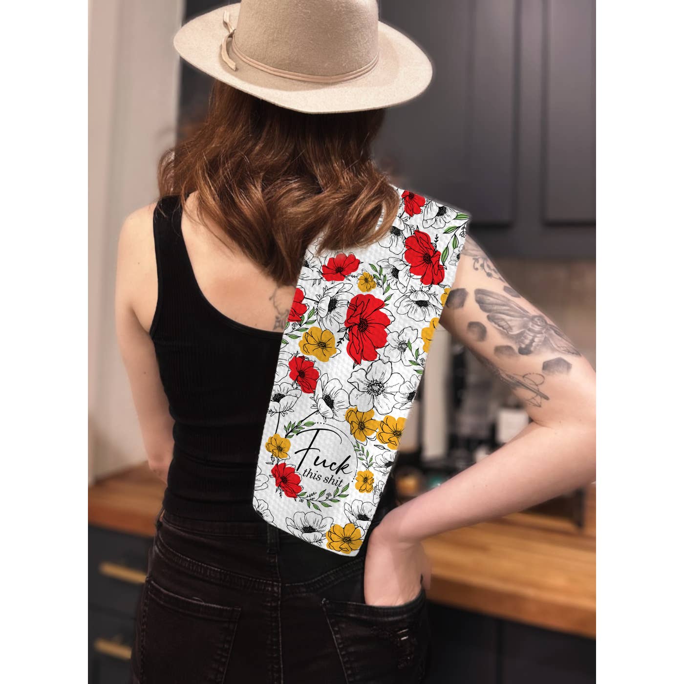 Fuck This Shit Waffle Weave Kitchen Towel