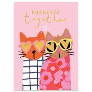 Purrfect Together Valentine's Day Greeting Card - Just Fabulous Palm Springs