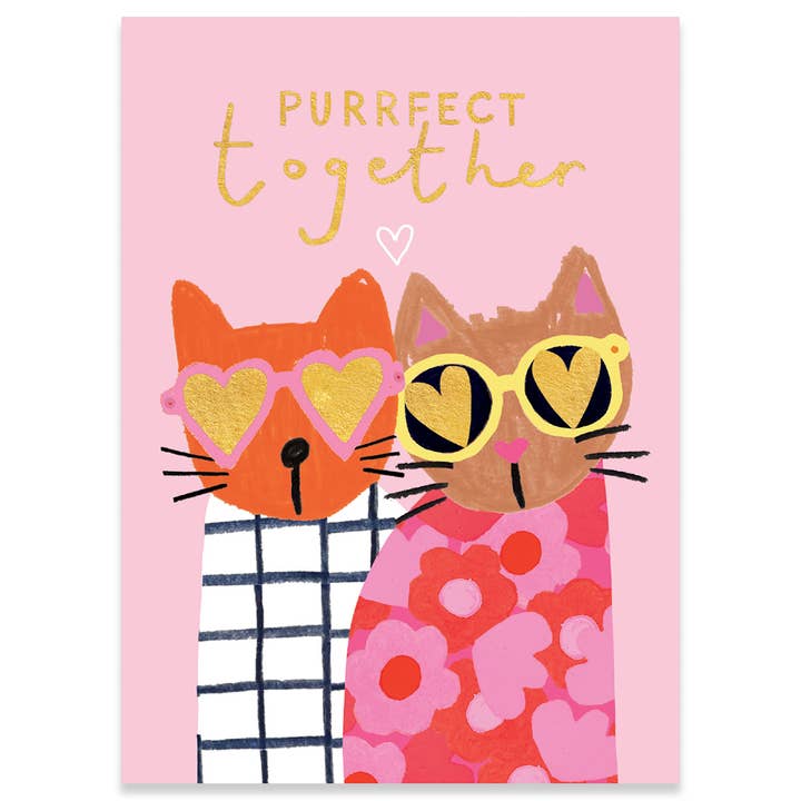 Purrfect Together Valentine's Day Greeting Card - Just Fabulous Palm Springs