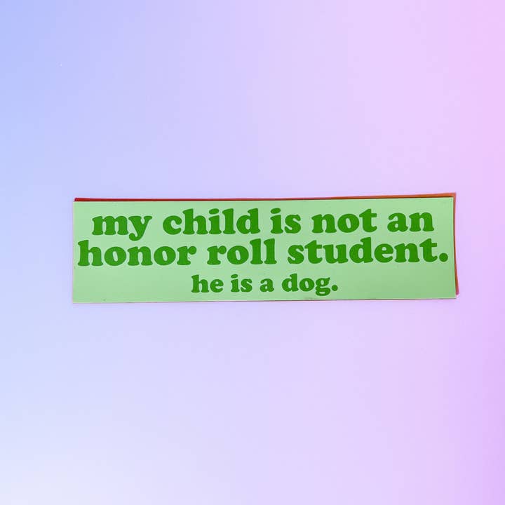 Honor Roll Dog Car Magnet - Green