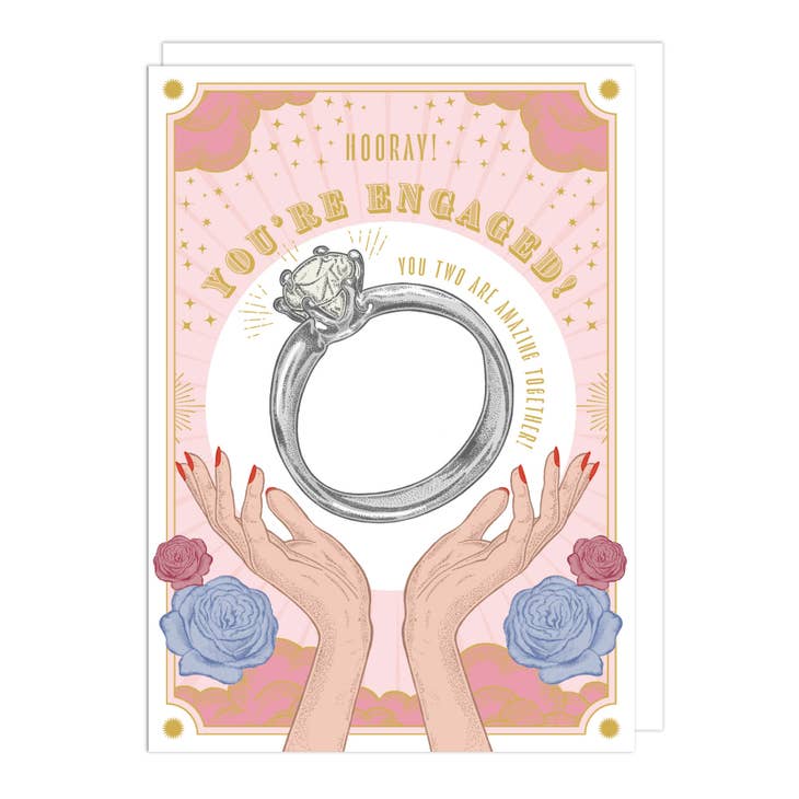Amazing Together Ring Engagement Greeting Card