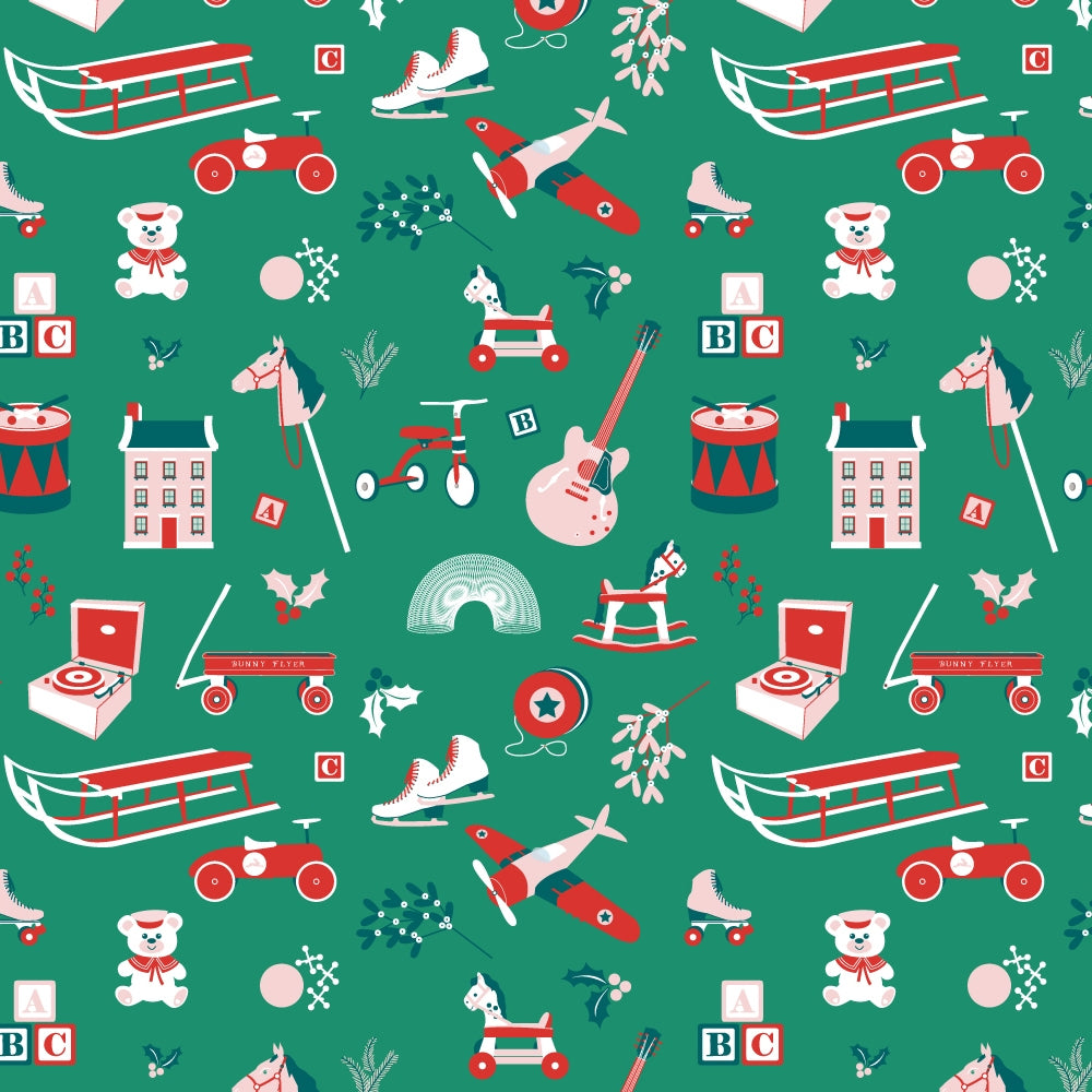 Christmas Toys Gift Wrap Roll