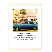 Palm Trees, Umbrella Drinks Greeting Card