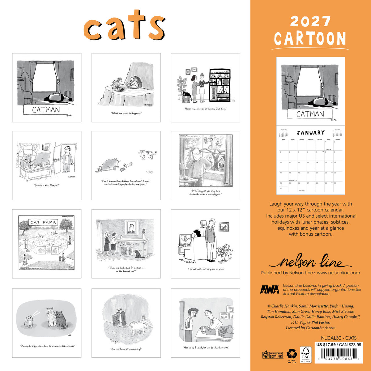 Cats - 2027 Wall Calendar