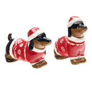 Christmas Dachshund Salt and Pepper Shaker Set