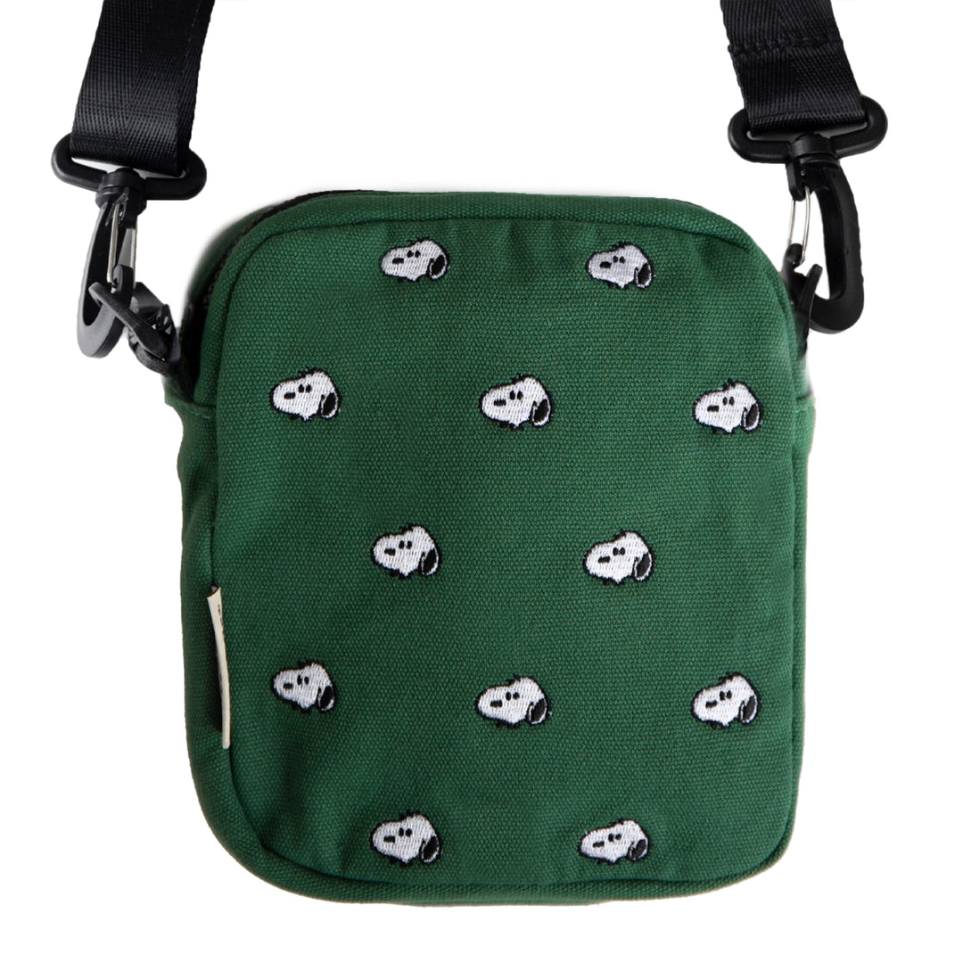 Peanuts®- Snoopy Embroidered Crossbody Bag- Forest Green