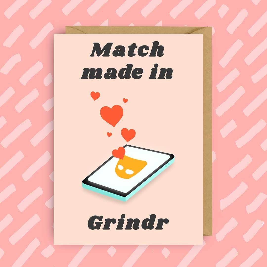 Match Made In GRINDR Greeting Card