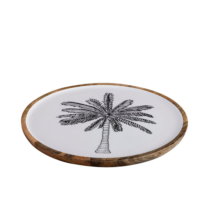 Mango Wood Palm Tree Plate