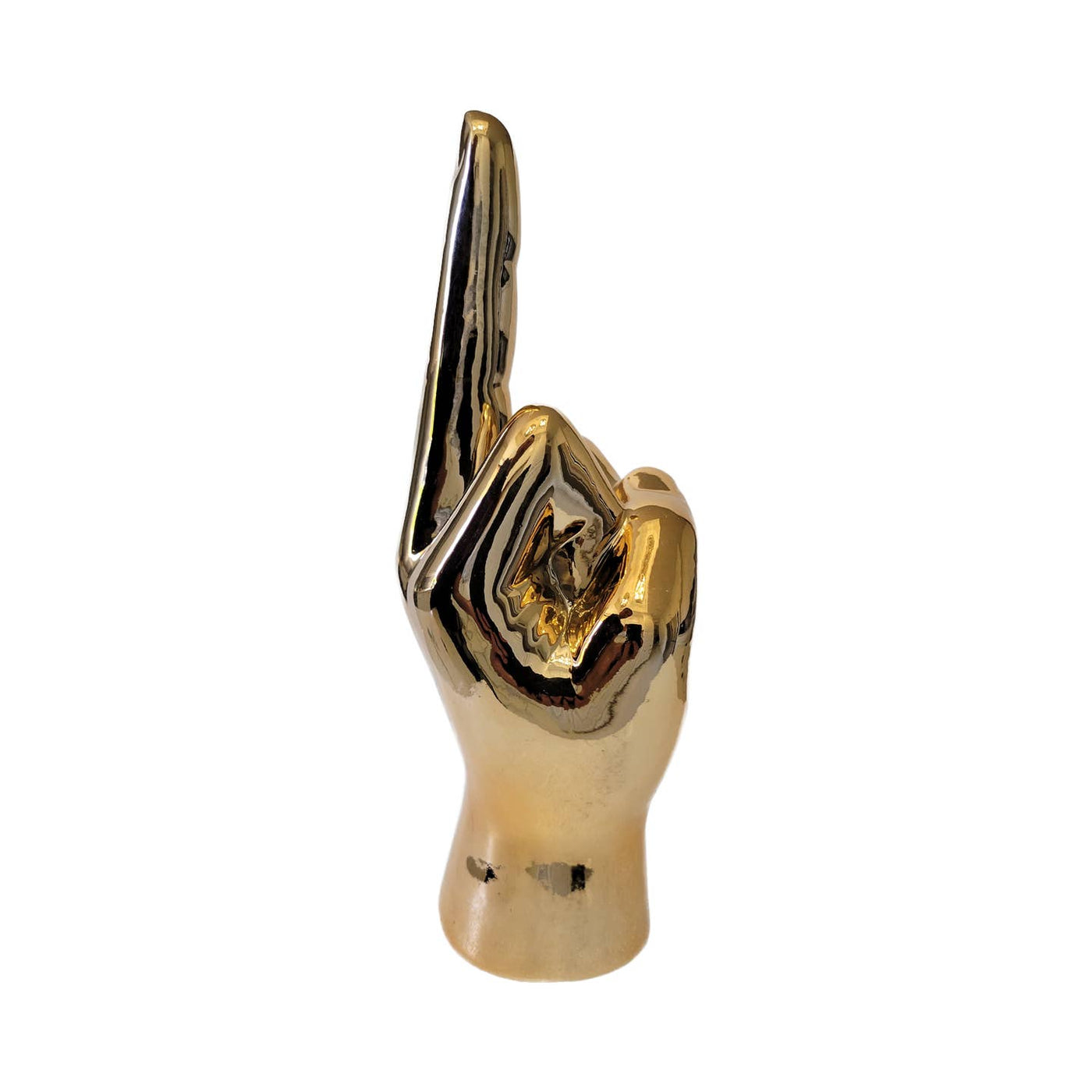 Bronze Middle Finger Tabletop 9" Tall