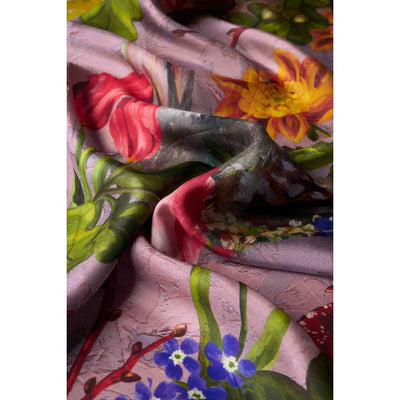 Whimsical Woodland Silk Scarf - Lilac