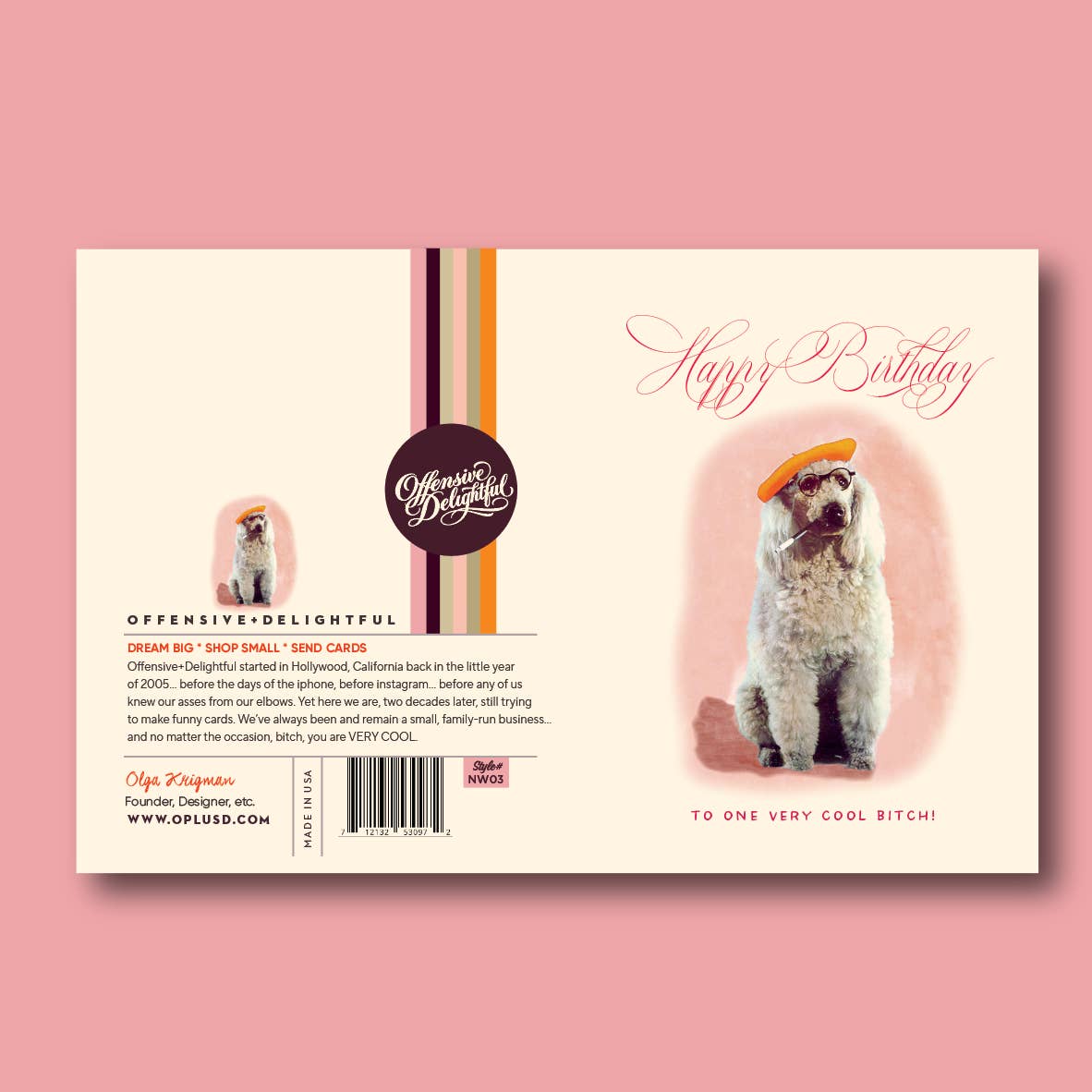 Cool Poodle Greeting Card