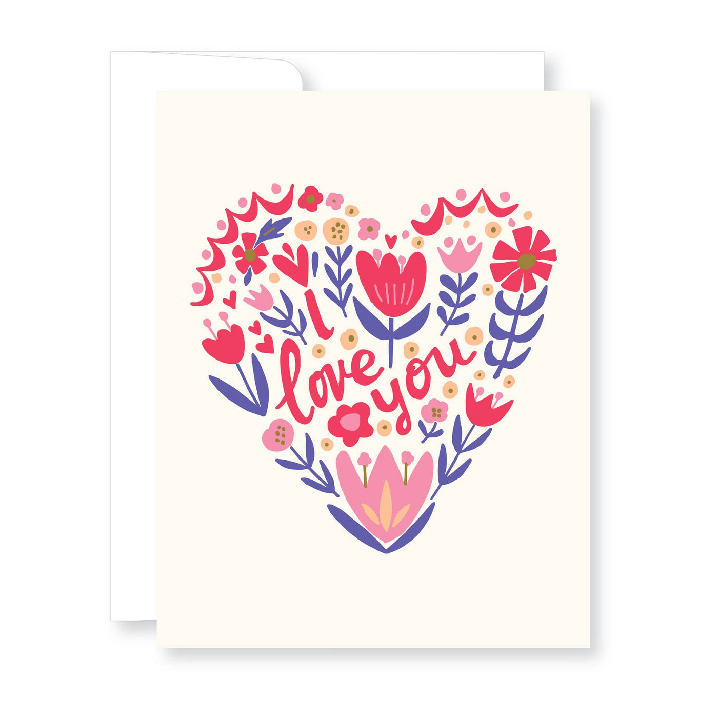 Floral Heart Greeting Card