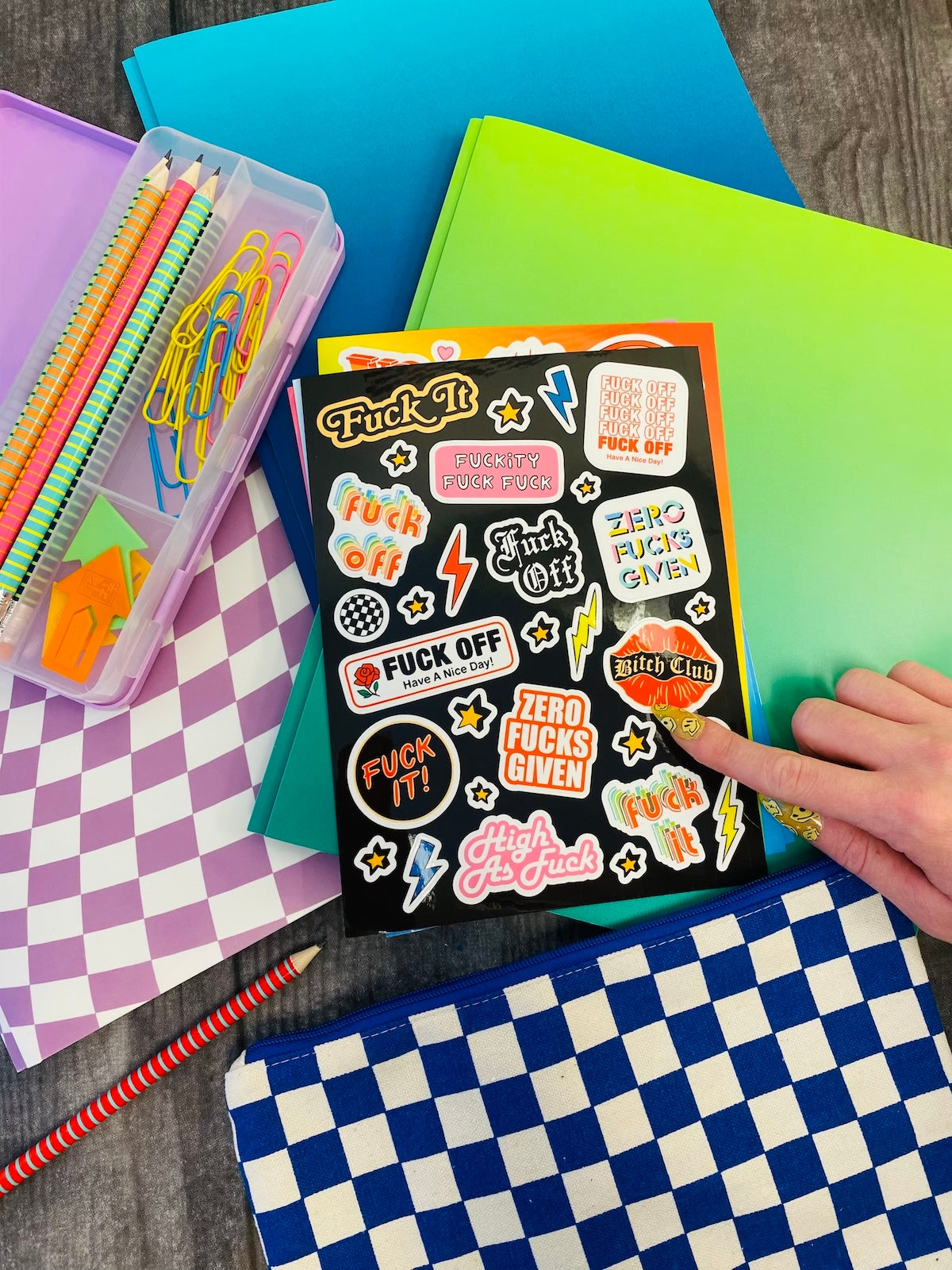 Sticker Sheet: Fuck It!