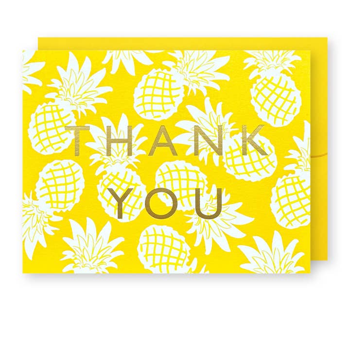 Yellow Pineapples Thank You Boxed Set Of 8