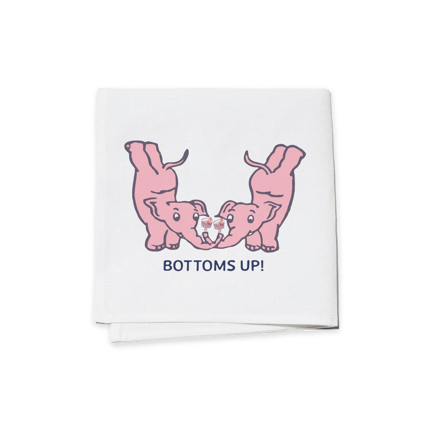 Bottoms Up Linen Cocktail Napkins