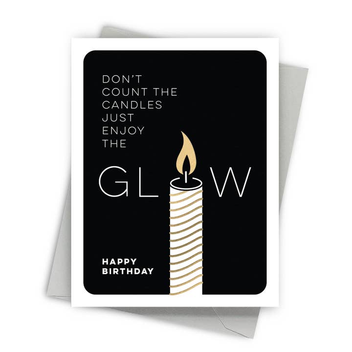 Candle Glow Birthday Card