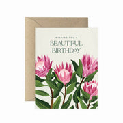 King Protea Birthday Card
