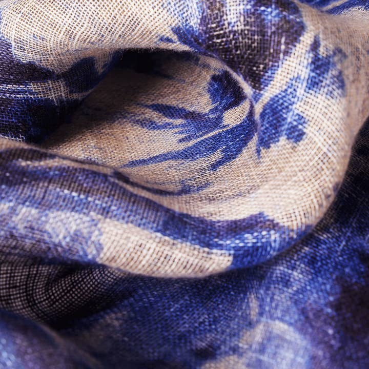 China Blooms Cotton Scarf