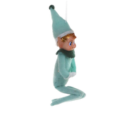 Retro Elf Ornament - Teal