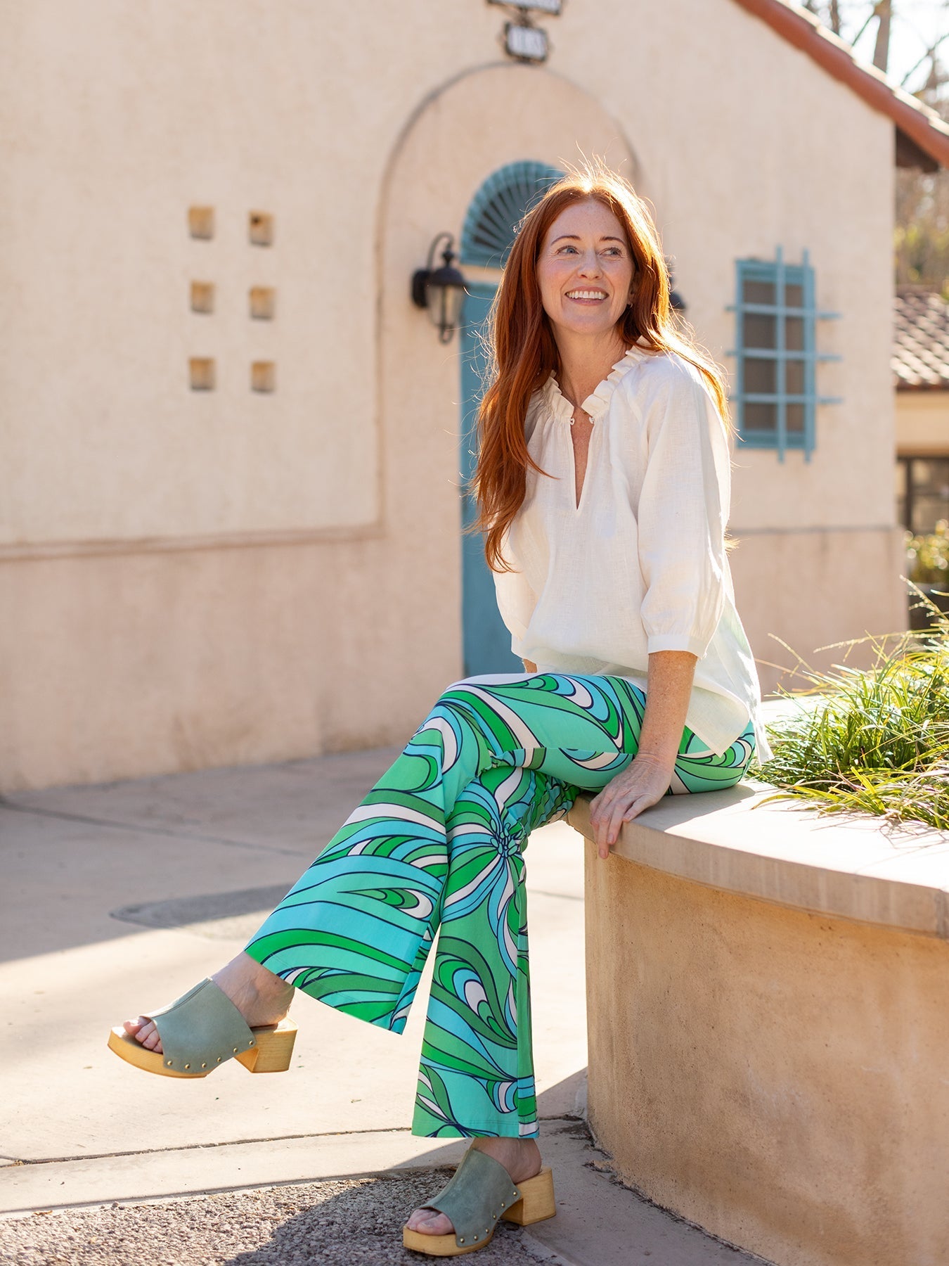 Erika Pant Del Mar Seafoam - Just Fabulous Palm Springs